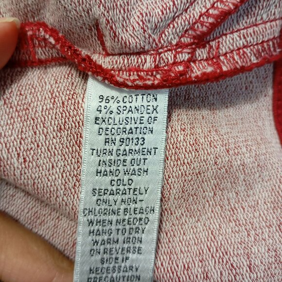 DreamJeannes Red Rhinestone Jacket Button-Up By Quacker Factory XL Womens - Picture 7 of 12